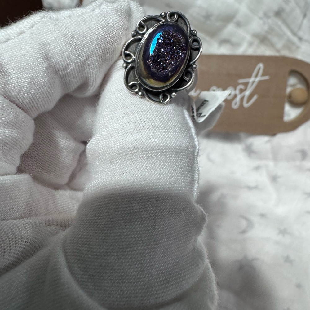 Titanium Druzy Ring